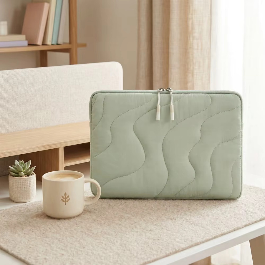 BOKEN Laptop-Hülle für 13 bis 15,3 Zoll, Tragbare Computertasche für MacBook Air Pro, HP, Dell und Xiaomi, Schwarz oder Grün - Bild 3