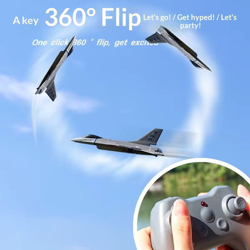 EVYVKV F16-Kampfflugzeug, ferngesteuertes Modellflugzeug, Starrflügel - Bild 2