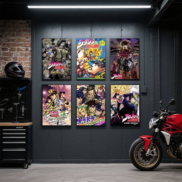Kayou JoJo Bizarre Adventure Anime-Poster Kunstdruck aus Papier in Multicolour, B: 15,0 cm, H: 10,0 cm - Bild 1