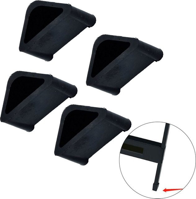 Vibratite Set aus 4 Kunststoff Bockfüßen als Bodenschoner für Stuhlbeine in Schwarz, Modelle WM225 und WM425, Ersatzfüße MM003 - Bild 1