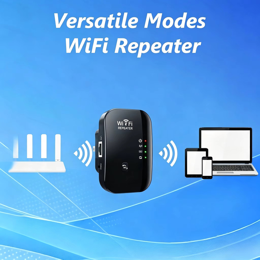 Regaton WLAN Repeater Single-Band 2,4 GHz Wi-Fi Reichweitenverstärker Schwarz - Bild 5
