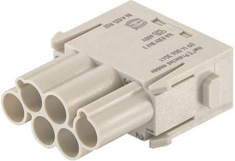HARTING Einzelmodul 09140063041XL aus Kunststoff, Grau, 6 Crimpen - Bild 1