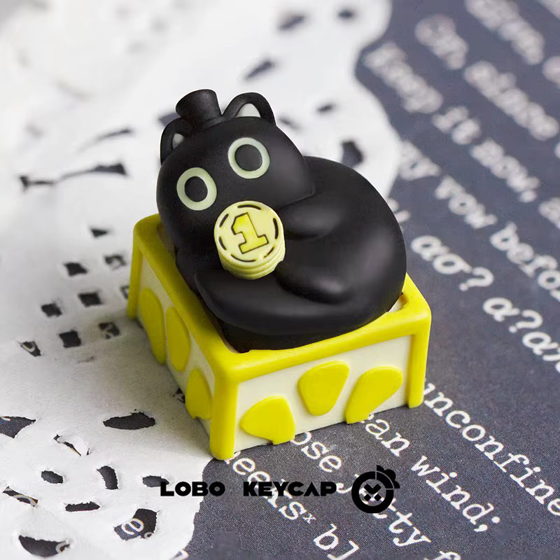 LOBO KEYCAP Lord Of Mysteries Klein Cat Resin ESC Keycap für mechanische Tastaturen in Schwarz und Orange - Bild 2