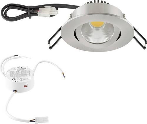EVN PC20D91327 LED-Einbauleuchte aus Edelstahl in Silber, 8.4W, rund - Bild 1