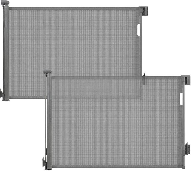 Sekey Treppenschutzgitter Set aus 2 Stück, ausziehbar von 0 bis 200 cm, Grau, ohne Bohren, für Innen- und Außenbereich - Bild 1