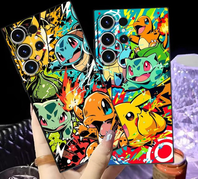 Handyhülle mit Cartoon Pokemon Design für Samsung Galaxy A57 A24 A37 A22 A32 A23 A26 A53 A35 A55 A52 A36 A25 A73 A51 A72 A71 in Multicolour - Bild 1