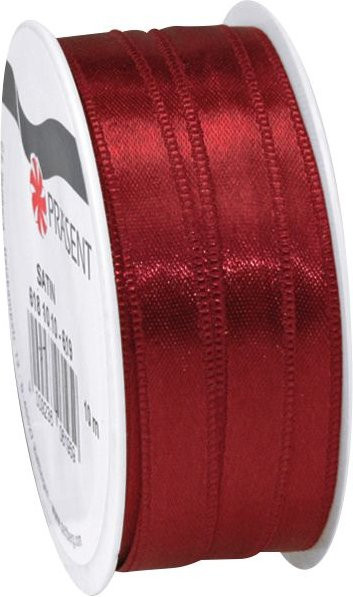 Satinband in Bordeaux Rot mit einer Breite von 10 mm - Bild 1