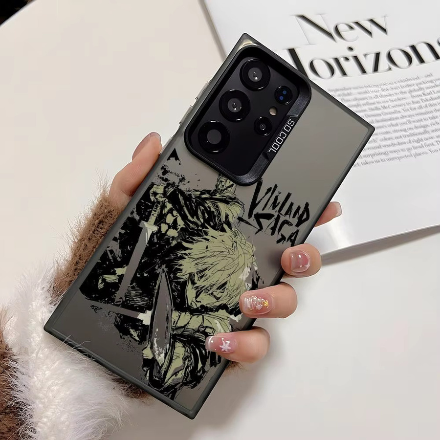 V-Vinland S-Saga M-Manga Silikon Handyhülle für Samsung Galaxy S25 Edge S24 S23 S22 S21 S20 Ultra in Bunt und Silber - Bild 4