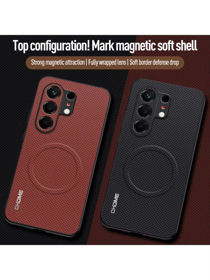 EUCAGR Stoßfeste Silikon-Schutzhülle mit Auto-Magnetfunktion für Tecno Camon 50 Pro 4G, Farbe: Rot - Bild 4