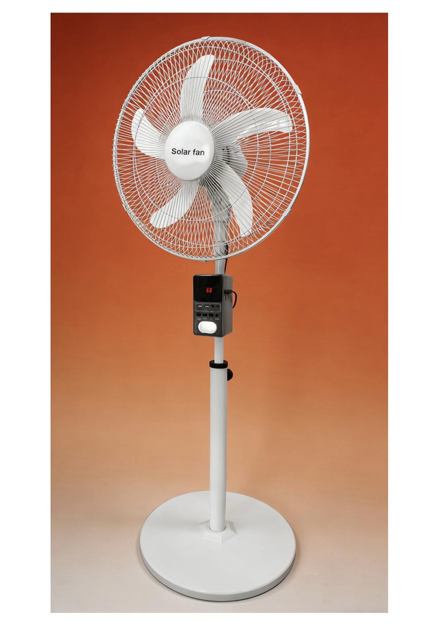 ElectroCN 3-in-1 Solar-Standventilator mit 18 Zoll Gleichstrom-Elektrolüfter und abnehmbarer 30000mAh Powerbank in Weiß - Bild 2