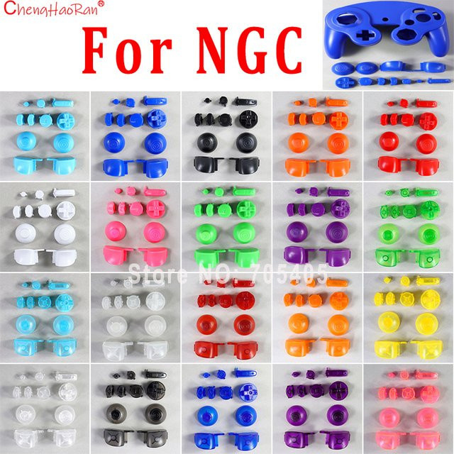 ChengHaoRan Komplettset für GameCube mit ABXY Z Tasten, D-Pads, 3D-Thumbsticks und Power ON/OFF Tasten in Lila - Bild 1