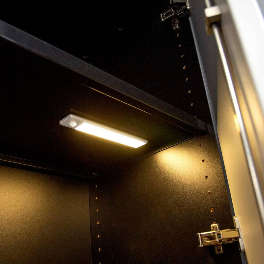 Nedis LED Schrankleuchte mit Bewegungssensor in Silber aus Aluminium und Polycarbonat B/H/L: 4 x 20,5 x 1,4 cm - Bild 3