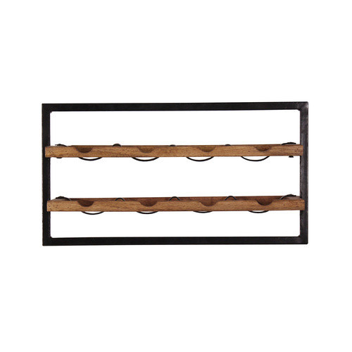 SIT Wandregal PANAMA mit 2 Fachböden aus Holz und Metall in Braun, B/T/H: 65,0 x 25,0 x 35,0 cm - Bild 2
