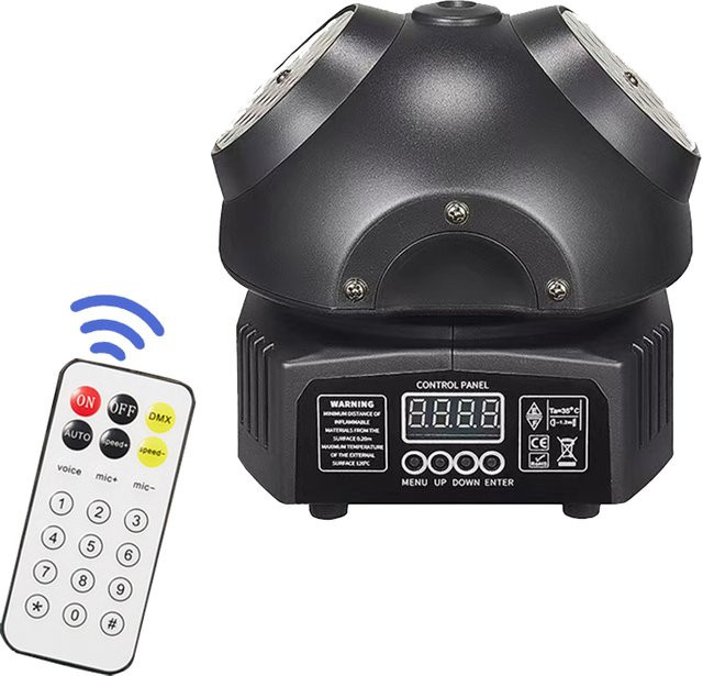 GVT LED Moving Head DJ Disco Ball Projektor mit DMX für Party, Hochzeit und Nachtclub in Bunt - Bild 1