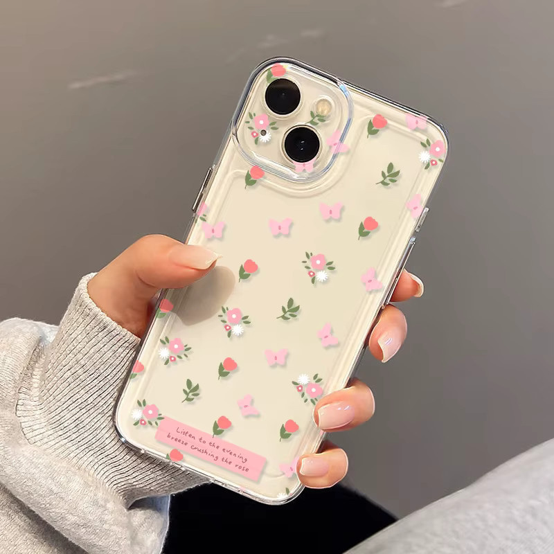 Transparente Samsung Handyhülle mit Blumenmuster aus weichem TPU für verschiedene Modelle wie S25 Ultra, S24 Ultra und S23 Plus - Bild 2