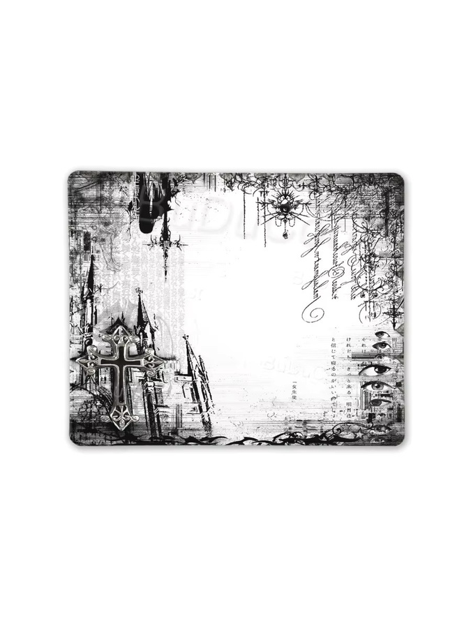 BuDuCoost Gothic Mauspad in Schwarz-Weiß, rutschfestes Gaming-Mauspad für PC und Büro - Bild 5