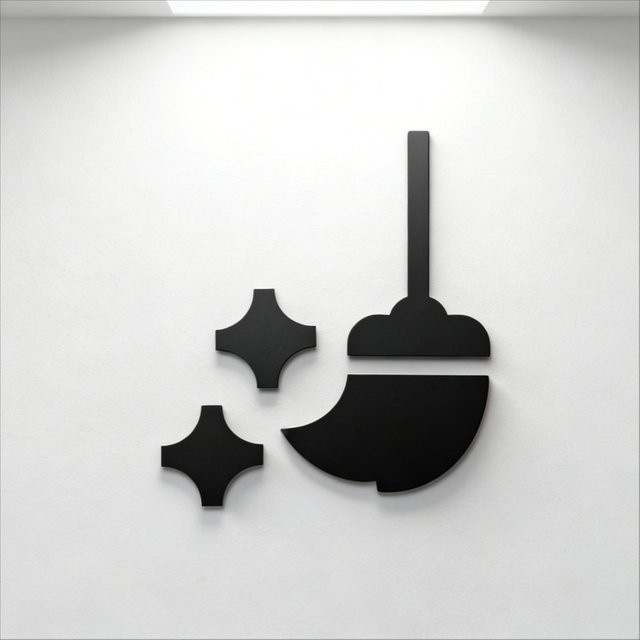 CIFBUY 3D-Acryl-Waschraum-Schild in Schwarz, selbstklebend, Kunststoff mit Metalldekor-Optik, Breite: 15,0 cm, Höhe: 15,0 cm - Bild 1