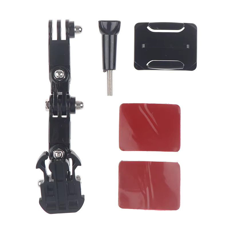 Einstellbares Action Kamera Halter Set für Motorradhelme in Schwarz - Bild 2