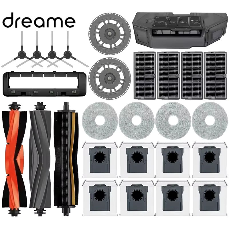 Dreame L40 Ultra AE / L40 Ultra CE Roboterstaubsauger Zubehör-Set mit Hauptbürsten, Seitenbürsten, Wischtüchern, HEPA-Filtern und Staubbeuteln in Multicolour - Bild 2