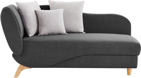 Recamiere Penelope mit Schlaffunktion von Vente-unique in Anthrazitgrau, Breite: 160 cm