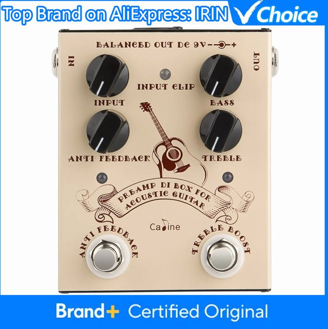 Caline CP-40 Akustik-Gitarren-Vorverstärker Effektor Pedal in Beige - Bild 1