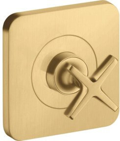 Hansgrohe Axor Citterio E UP-Absperrventil Fertigset in gebürgtem Gold, B/H: 120 x 120 mm - Bild 1