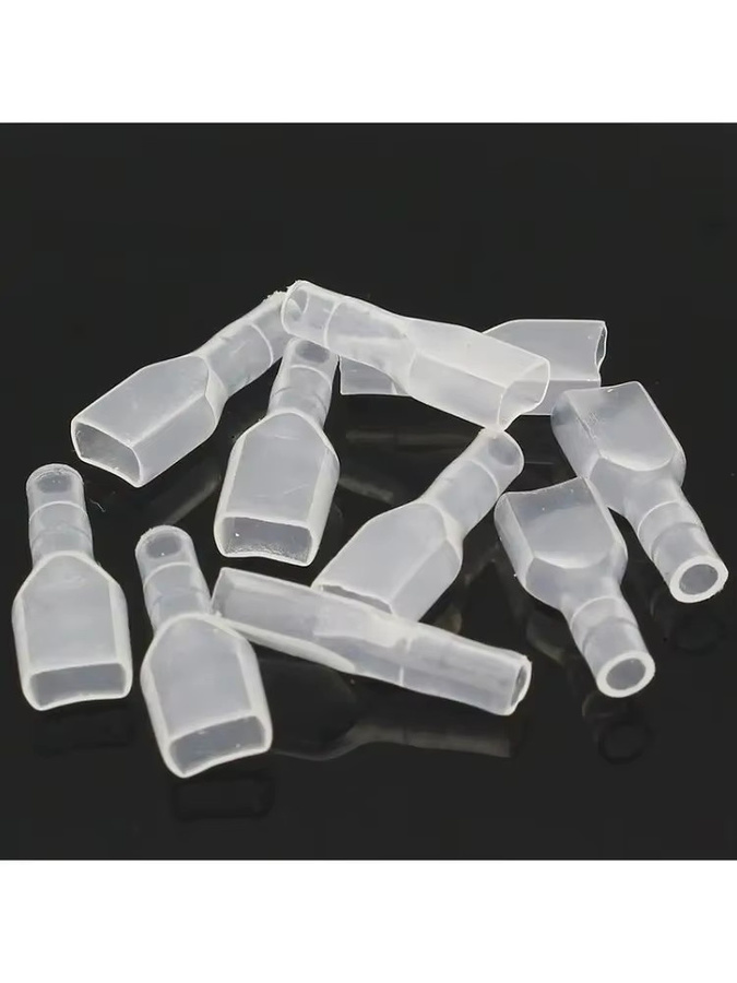 100 Stück transparente Abdeckungen für 6,3 mm Crimp Terminal Spade Connector von ELECAPITAL - Bild 3