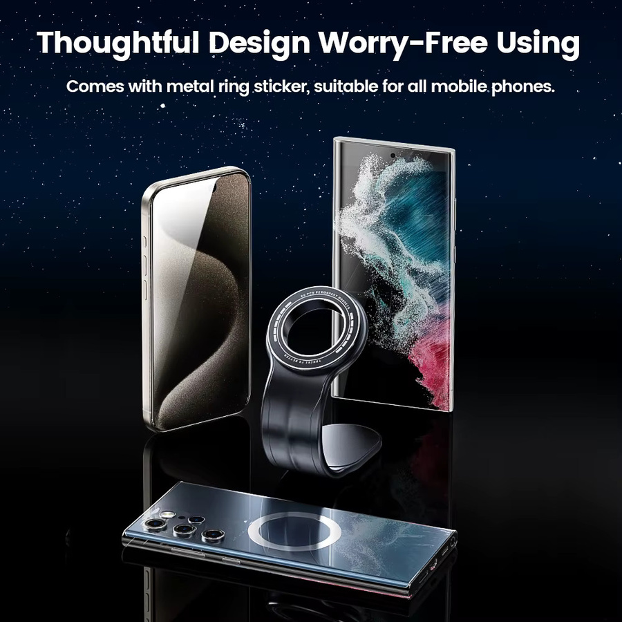 Toocki Magnetische Auto-Handyhalterung in Schwarz für iPhone 13 14 15 16 17 Pro Max mit 360 Grad Drehung und biegsamem Aluminium-Halterung - Bild 3