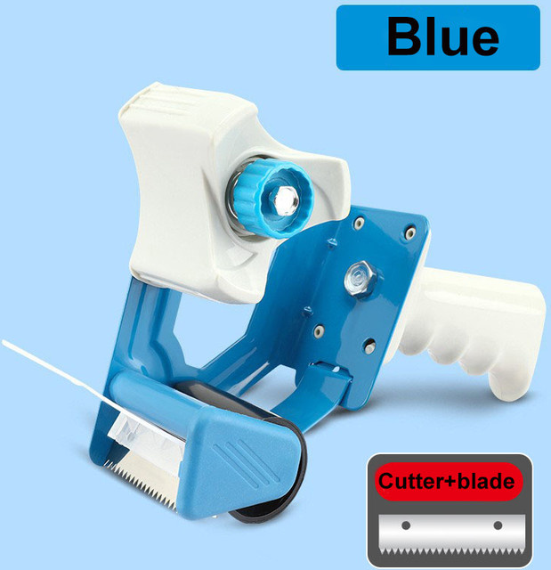 Praktischer Klebebandabroller aus Kunststoff in Blau für Schule und Büro, Breite: 5 cm - Bild 1