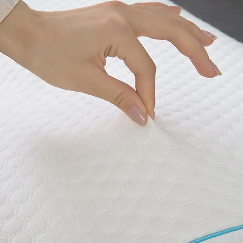 Orthopädisches Memory-Foam-Schlafkissen für die Halswirbelsäule in Weiß, atmungsaktiv und weich für Seitenschläfer - Bild 4