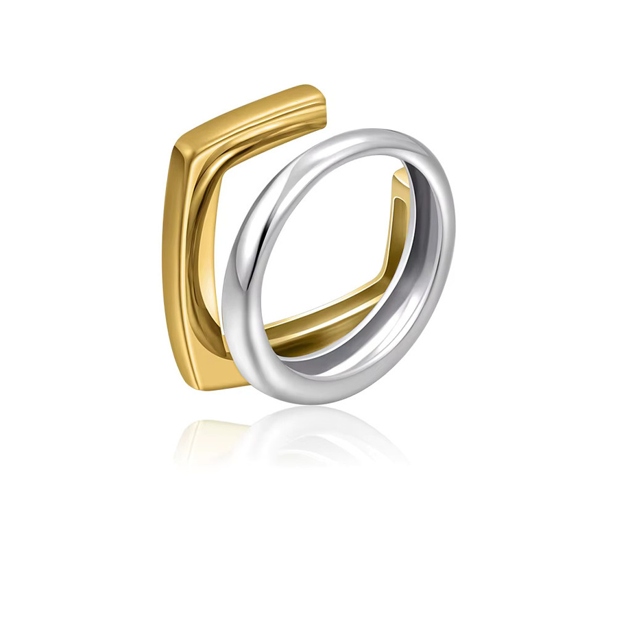 Erpels Ring Edelstahl, Bicolor, Vintage, Damen - Bild 5