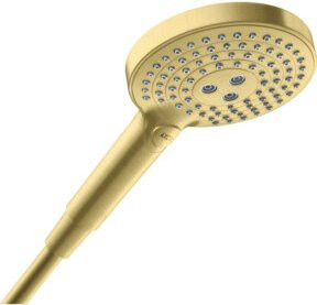 Hansgrohe Axor Handbrause EcoSmart mit 3 Strahlarten in Brushed Brass, rund, 120 mm Durchmesser - Bild 1