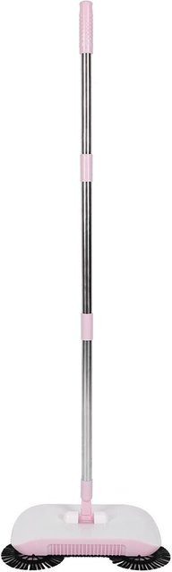 OutsideWorld Hand-Kehrmaschine mit Besen und Kehrschaufel in Rosa - Bild 1