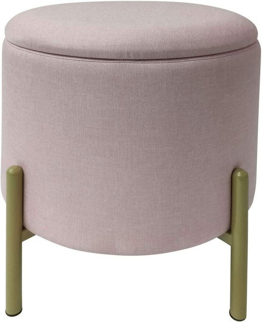 ECHTWERK Sitzhocker Logan mit Samtbezug in Pink, B/T/H: 36 x 40 x 40 cm - Bild 1