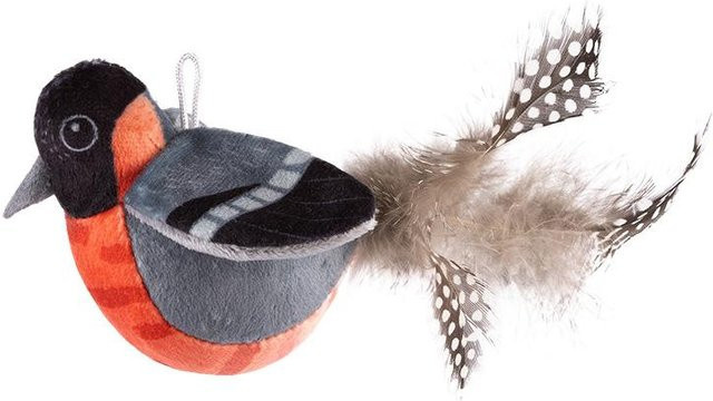 Simuliertes buntes zwitscherndes Vogel-Katzenspielzeug, Katzenangel, gray - Bild 1