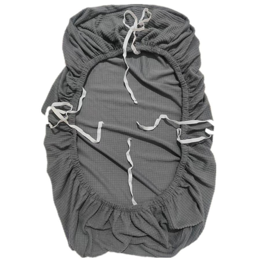 YTO Household items Elastische Hockerabdeckung in Grau, Waschbarer Sitzbezug für Bank und Hochzeitsstuhl aus Polyester und Elasthan - Bild 2