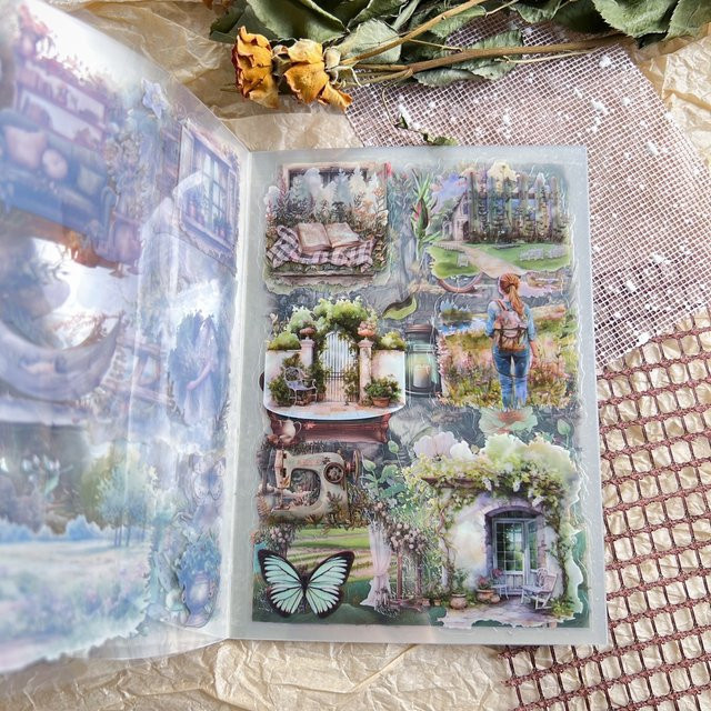 20 Blatt Vintage-PET-Aufkleber in Multicolour für Scrapbooking, Retro-Kunst und DIY-Projekte aus Kunststoff - Bild 1
