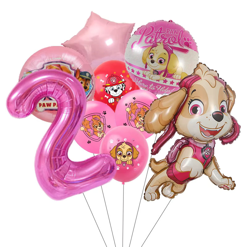 Paw Patrol Motto Party Dekoration, 9-teiliges Set, Luftballons - Bild 2