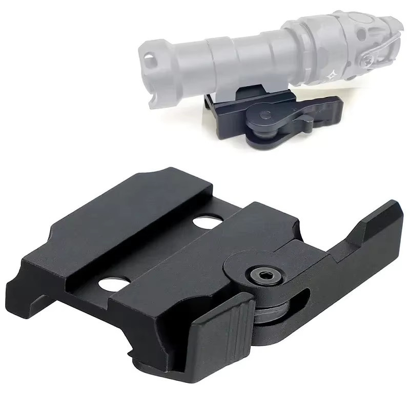 Taktischer QD Autolock Schnellverschluss Adapter für 21mm Rotpunktfernrohr mit Picatinny-Basis in Rot und Schwarz - Bild 1
