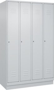 C+P Spind Classic PLUS Garderobenschrank mit 4 Abteilen, Grau, B/T/H: 120 x 50 x 195 cm - Bild 1