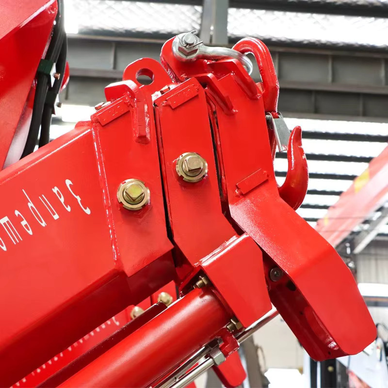Maßgefertigter CIF LKW-montierter Hydraulikkran mit Hydraulikwinde und Personenkorb in Rot, Tragkraft 3-14 Tonnen - Bild 3