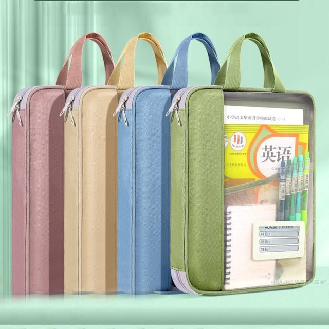 Transparente Nylon Mesh Datei-Tasche in Blau für Schule und Studium mit großer Kapazität - Bild 1