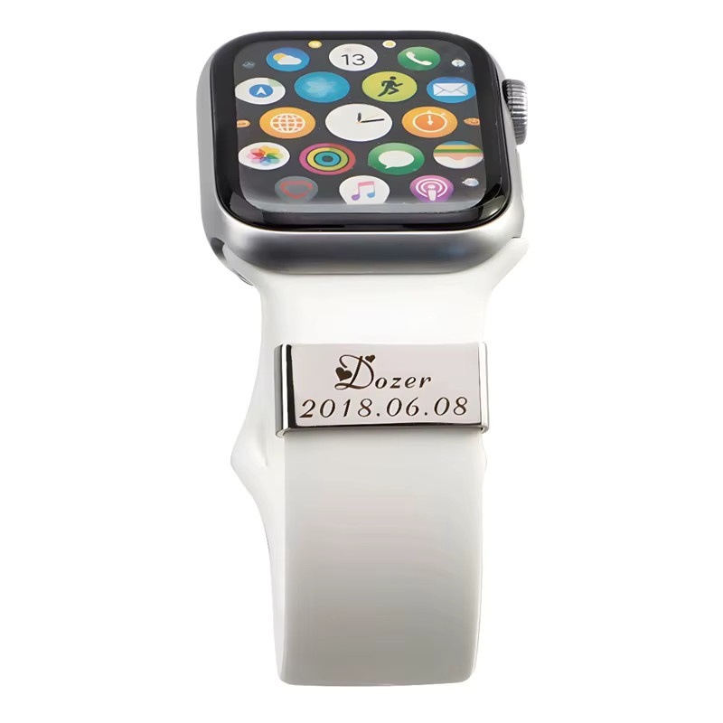 QKX Medizinische Alarm-Uhr, Edelstahl, Silikon, Unisex - Bild 1