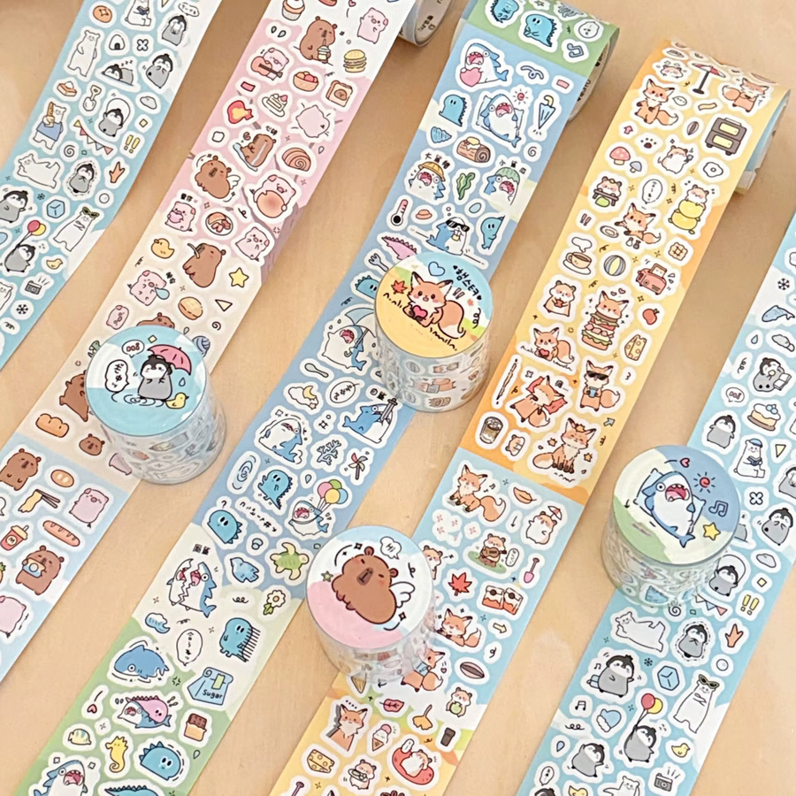 Gooka Dekorative Tier-Klebeband Aufkleber in Multicolor aus Papier - Bild 2