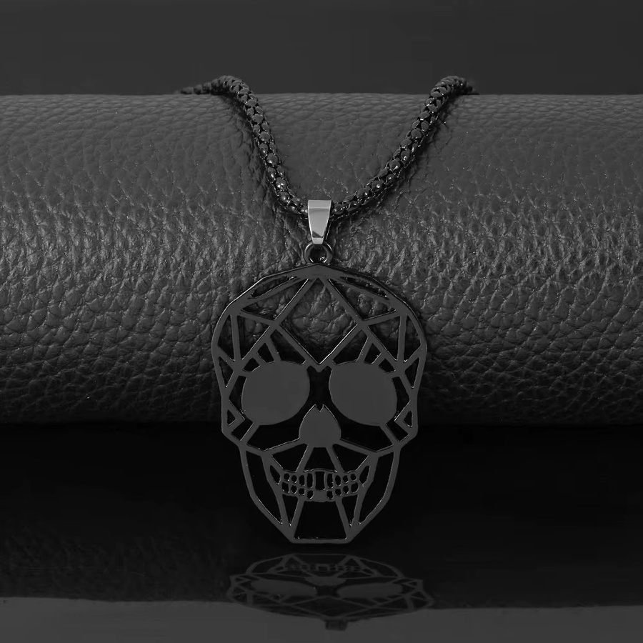 TAKARA TOMY Halskette, Totenkopf-Anhänger, Schwarz, Unisex - Bild 5