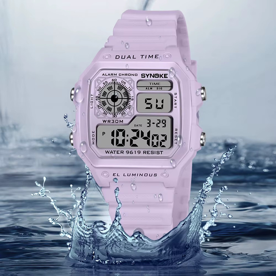 SYNOKE Digitaluhr, Chronograph, Kunststoff, Damen - Bild 1