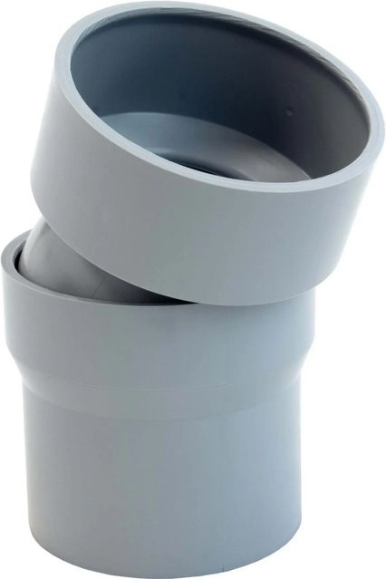 Inefa Flexibler Rohrbogen aus PVC DN 50 in Grau mit 0-22 Grad Bogenstück - Bild 1