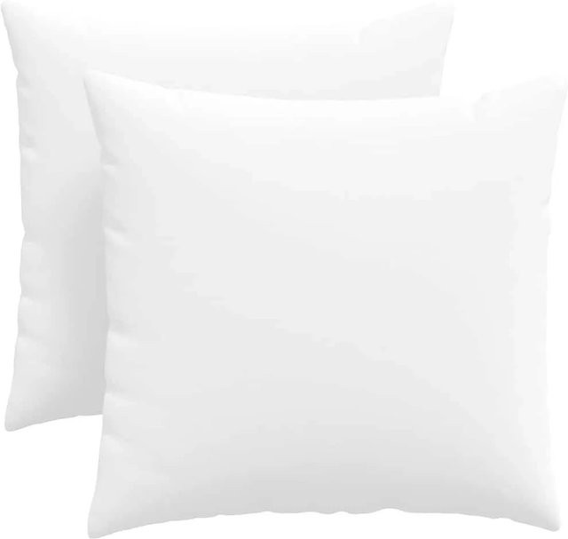 vidaXL Sofakissen Set aus 2 Stück, Weiß, Stoff, B/B: 45 x 45 cm - Bild 1