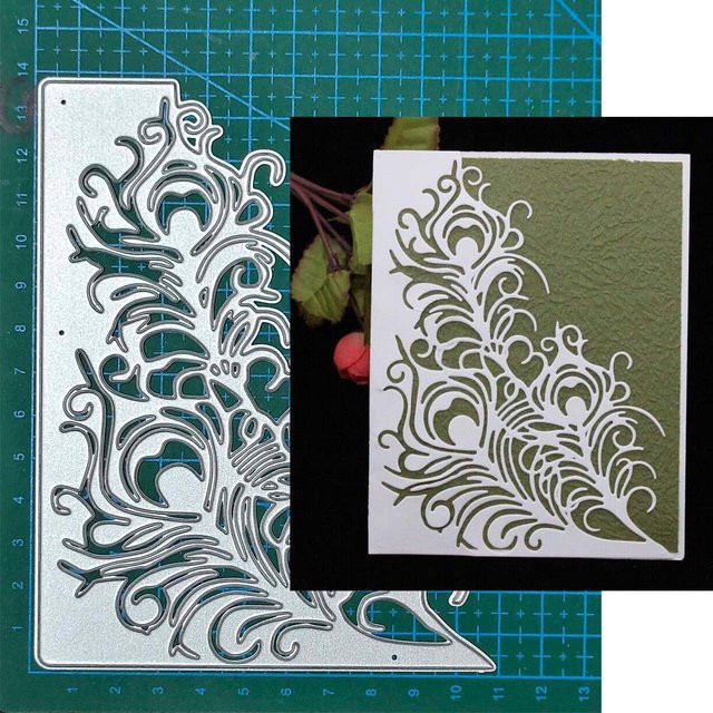 Metall Stanzform Feder für Scrapbooking und DIY Handwerk als Schablone zur Kartenherstellung - Bild 1
