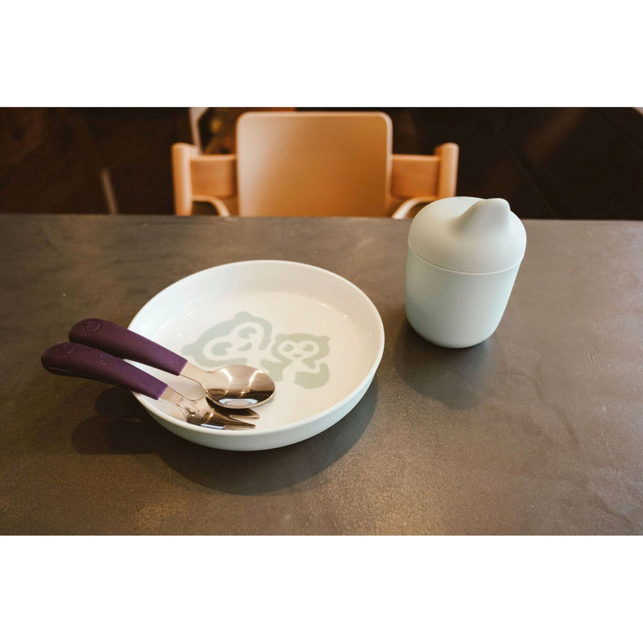Stokke Munch Esslernset Essentials aus Silikon in Türkis, BPA-frei, mikrowellen- und spülmaschinenfest - Bild 2